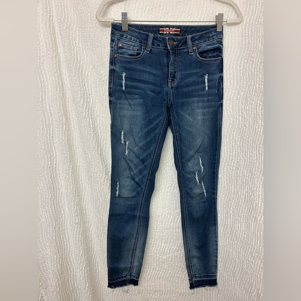 Makers of True Originals Jeans Size 25 Skinny Denim Raw Hem